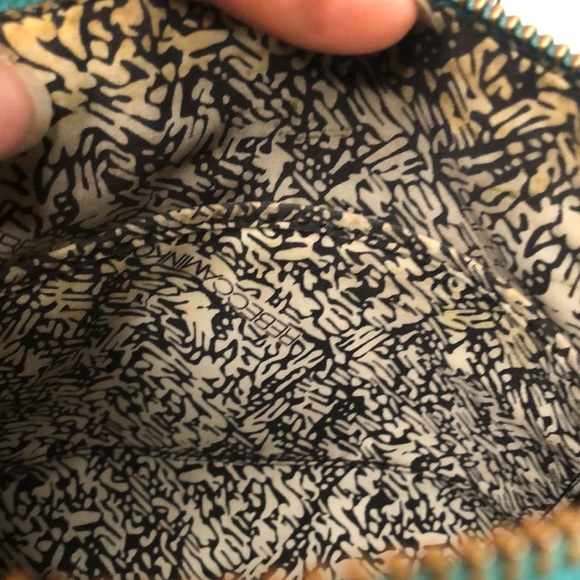 REBECCA MINKOFF coral green Crossbody. Heavy gold chain with studs. - Picture 14 of 15